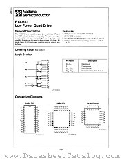 F100313 datasheet pdf National Semiconductor