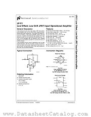 LF411MWC datasheet pdf National Semiconductor