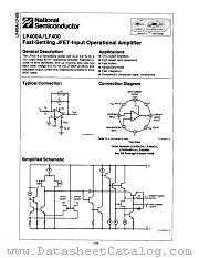 LF400AMH datasheet pdf National Semiconductor