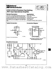 LF401ACD datasheet pdf National Semiconductor