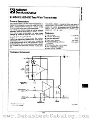 LH0045CG datasheet pdf National Semiconductor