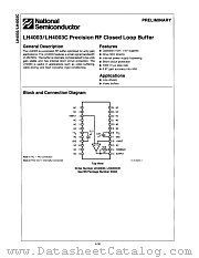 LH4003D datasheet pdf National Semiconductor