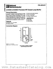 LH4006CD datasheet pdf National Semiconductor