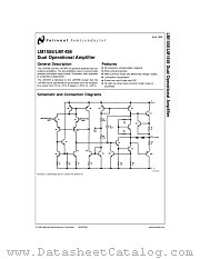 LM1458MWC datasheet pdf National Semiconductor