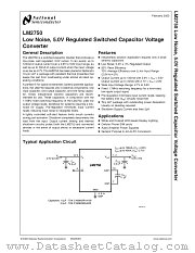 LM2750-5.0EV datasheet pdf National Semiconductor