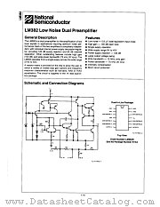 LM382N datasheet pdf National Semiconductor