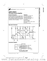LM383A datasheet pdf National Semiconductor