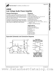 LM386-1MWA datasheet pdf National Semiconductor
