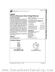 LM4040D-2.5MDC datasheet pdf National Semiconductor