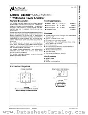 LM4890MDC datasheet pdf National Semiconductor