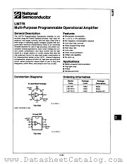 LM776H datasheet pdf National Semiconductor