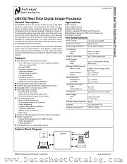 LM9702CAMBOARD datasheet pdf National Semiconductor