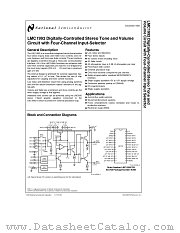 LMC1992CCV datasheet pdf National Semiconductor