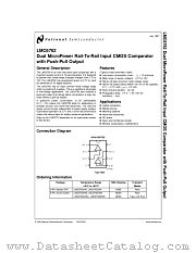 LMC6762MWC datasheet pdf National Semiconductor