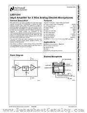 LMV1014 datasheet pdf National Semiconductor