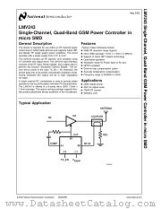 LMV243MDA datasheet pdf National Semiconductor