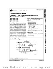 LMX2370SLB datasheet pdf National Semiconductor