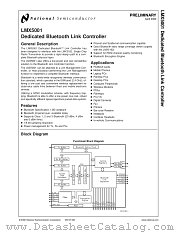 LMX5001VBCX datasheet pdf National Semiconductor