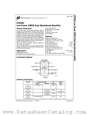 LPC662MWC datasheet pdf National Semiconductor