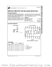 MM54C221J_883 datasheet pdf National Semiconductor
