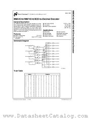 MM54C42J_883 datasheet pdf National Semiconductor