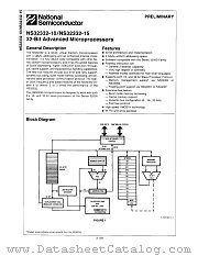 NS32332U-15 datasheet pdf National Semiconductor
