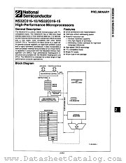 NS32C016D-10 datasheet pdf National Semiconductor