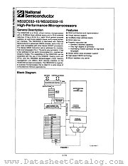 NS32C032-15E datasheet pdf National Semiconductor