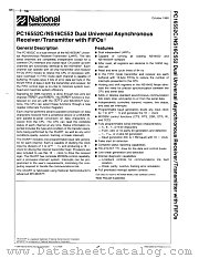 PC16552CV_A+ datasheet pdf National Semiconductor