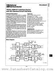 TP3421J datasheet pdf National Semiconductor