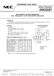 2SC5337-T1 datasheet pdf NEC