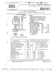 2SJ137 datasheet pdf NEC