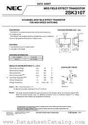 2SK3107-T2 datasheet pdf NEC