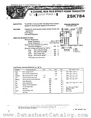 2SK784 datasheet pdf NEC