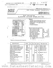 2SK802 datasheet pdf NEC