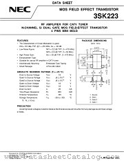 3SK223-T2 datasheet pdf NEC