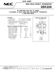 3SK224-T1 datasheet pdf NEC