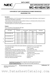 MC-4516DA726LFB-A10 datasheet pdf NEC