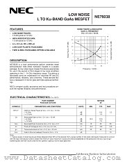 NE76038-T1 datasheet pdf NEC