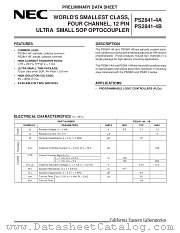 PS2841-4A datasheet pdf NEC