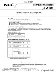 UPA101G datasheet pdf NEC