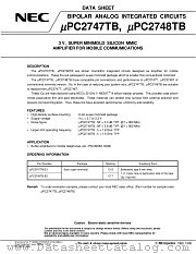 UPC2747T datasheet pdf NEC