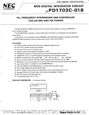 UPD1703C-018 datasheet pdf NEC