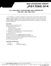 UPD1705C-014 datasheet pdf NEC