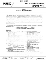 UPD70741GC-25-7EA datasheet pdf NEC