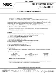 UPD75036CW-XXX datasheet pdf NEC