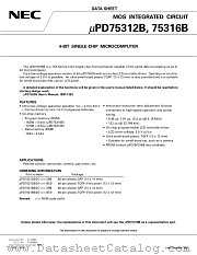 UPD75312BGC-XXX-3B9 datasheet pdf NEC