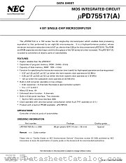 UPD75517GF(A)-XXX-3B9 datasheet pdf NEC