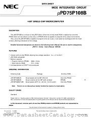UPD75P108BG-XXX datasheet pdf NEC