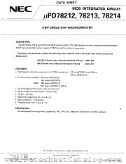 UPD78213CW datasheet pdf NEC